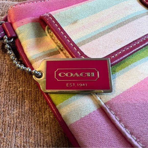 Coach Soho Striped Purse and Matching Wristlet - Picture 12 of 12